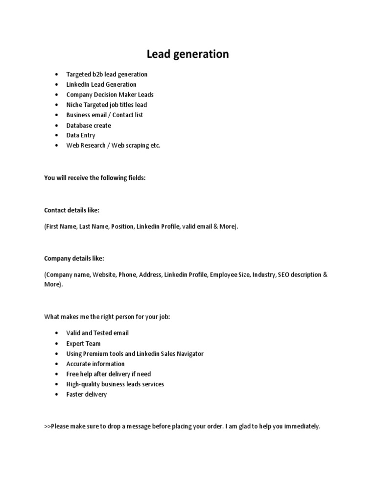 B2B Lead Generation Services Guide | PDF