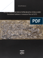 Alle Origini Dell'Epigrafia Volgare. Iscrizioni Italiane e Romanze Fino Al 1275 by Livio Petrucci