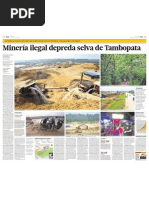 Minería ilegal depreda selva de Tambopata