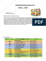 3 Años Planificación Anual de Aula 2023