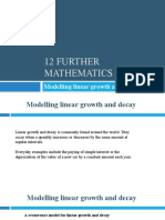 12 Further Mathematics: Modelling Linear Growth and Decay