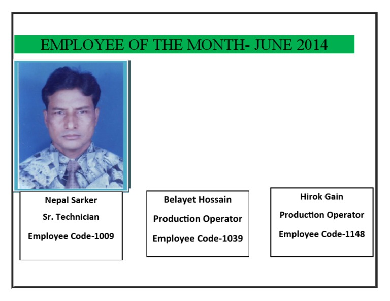 Employee of The Month | PDF