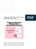 Penggunaan Media Sosial Instagram Dalam Menumbuhkan Bisnis Anda! - S1 Kewirausahaan S.Bns