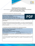 Guía Única para El Desarrollo Del Componente Práctico Del Curso Biología Celular y Molecular - Unidad 3 - Tarea 4 - Componente Práctico - Práctica de Laboratorio