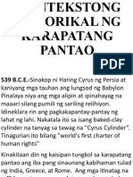 Kontekstong Historikal NG Karapatang Pantao