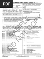 Caregiver-Teacher Report Form For Ages 1 - 5