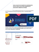 Solicitud de Emisión de Comprobantes Electrónicos Ambiente Producción y Prueba