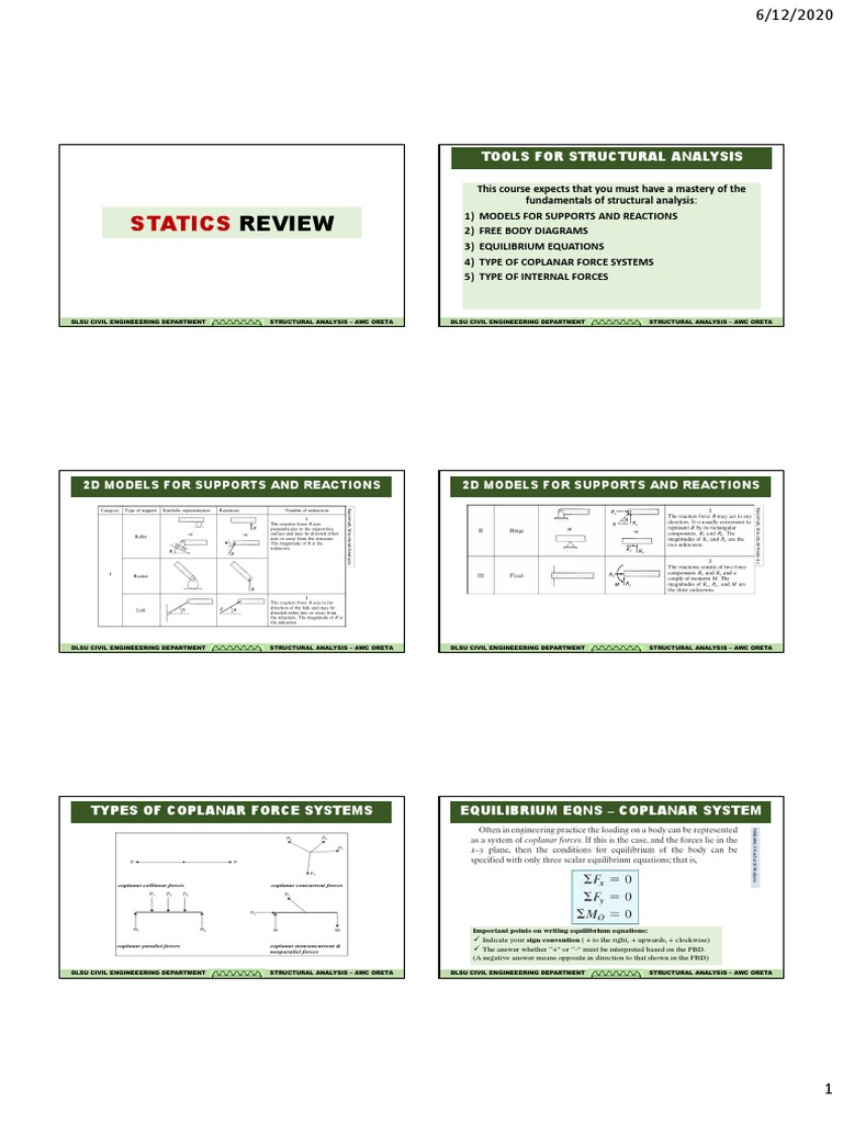 Equilibrium Equations in Structural Analysis | PDF | Structural ...
