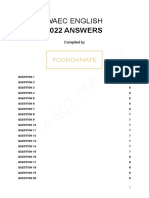 Waec English 2022 Answers