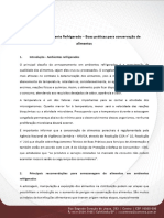 Manual de Ambiente Refrigerado Boas Práticas para Conservação de Alimentos - PDF