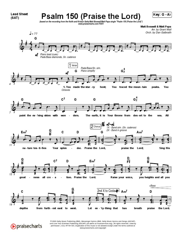 Psalm 150 Lyrics Matt Papa