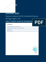 GCSE Combined Sci Biology Higher Tier Topic Test 5