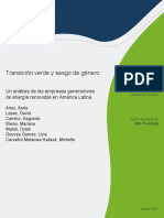 BID 2022 Green Transition and Gender Bias - An Analysis of Renewable Energy Generation Companies in Latin America