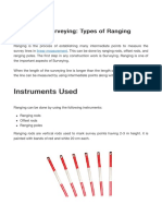 Ranging in Surveying - Types of Ranging