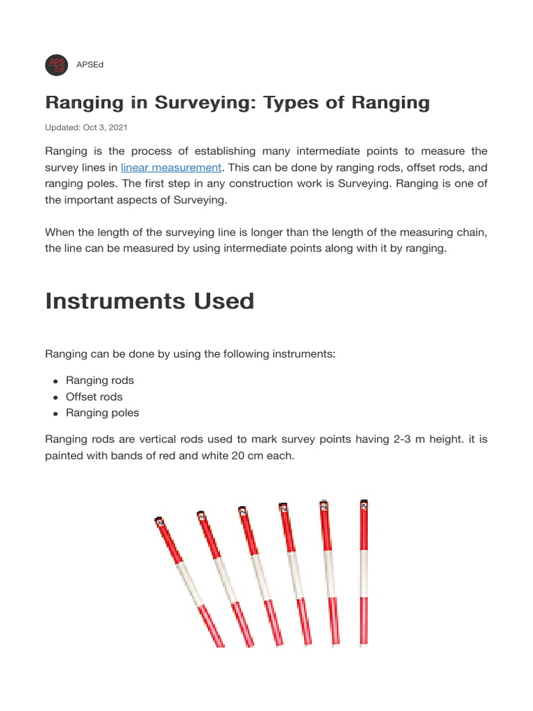 Offset Rod Surveying