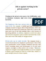 Private Sector - Essay Sample