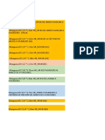 Listado De. Mangueras Modificación Banco de 6