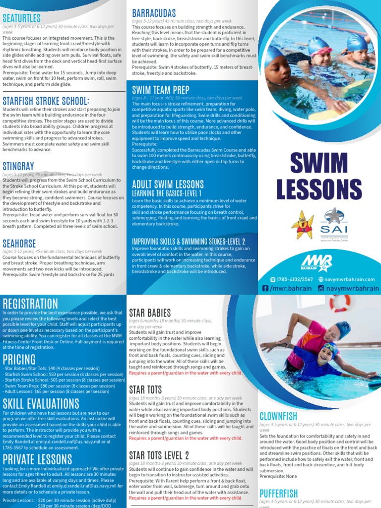 Swim Lessons for All Ages | PDF | Swimming | Swimming (Sport)