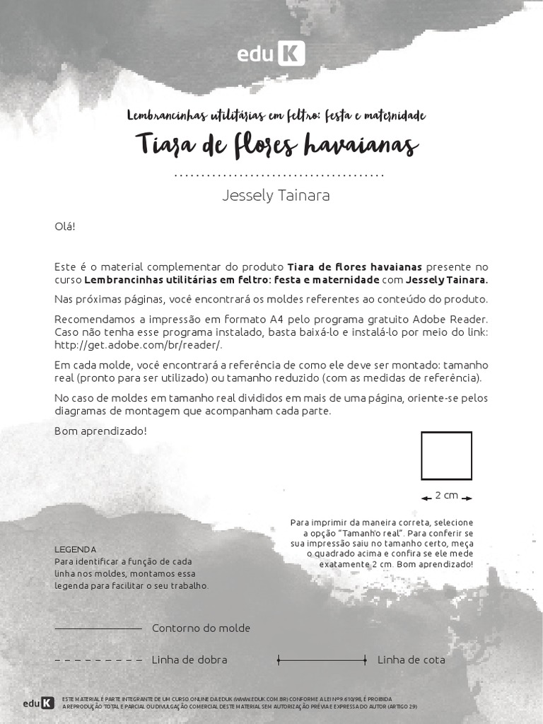 Moldes para Tiara de Flores Havaianas | PDF