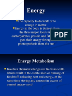 Nutrition ENERGY