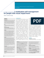 Help Needed in Medication Self-Management For People With Visual Impairment