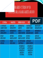 Horario CURSO 8° B