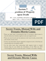 Disposition of Property Upon Death