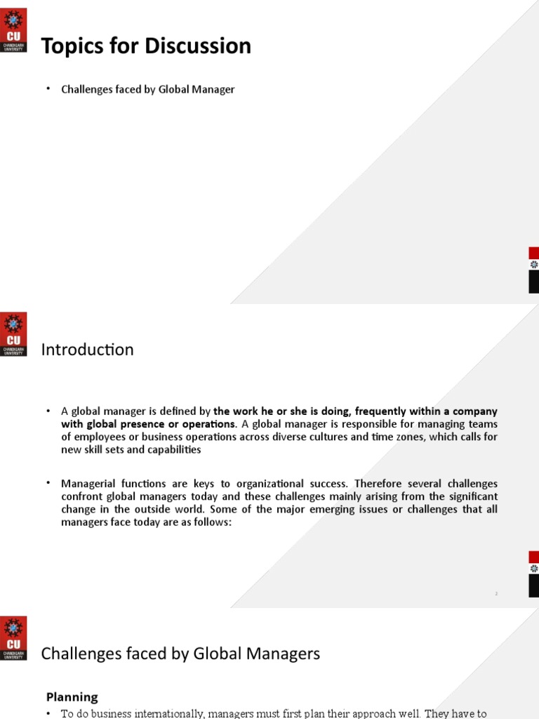 Lecture 3 2 1 Ppt Challenges Faced By Global Managers Pdf