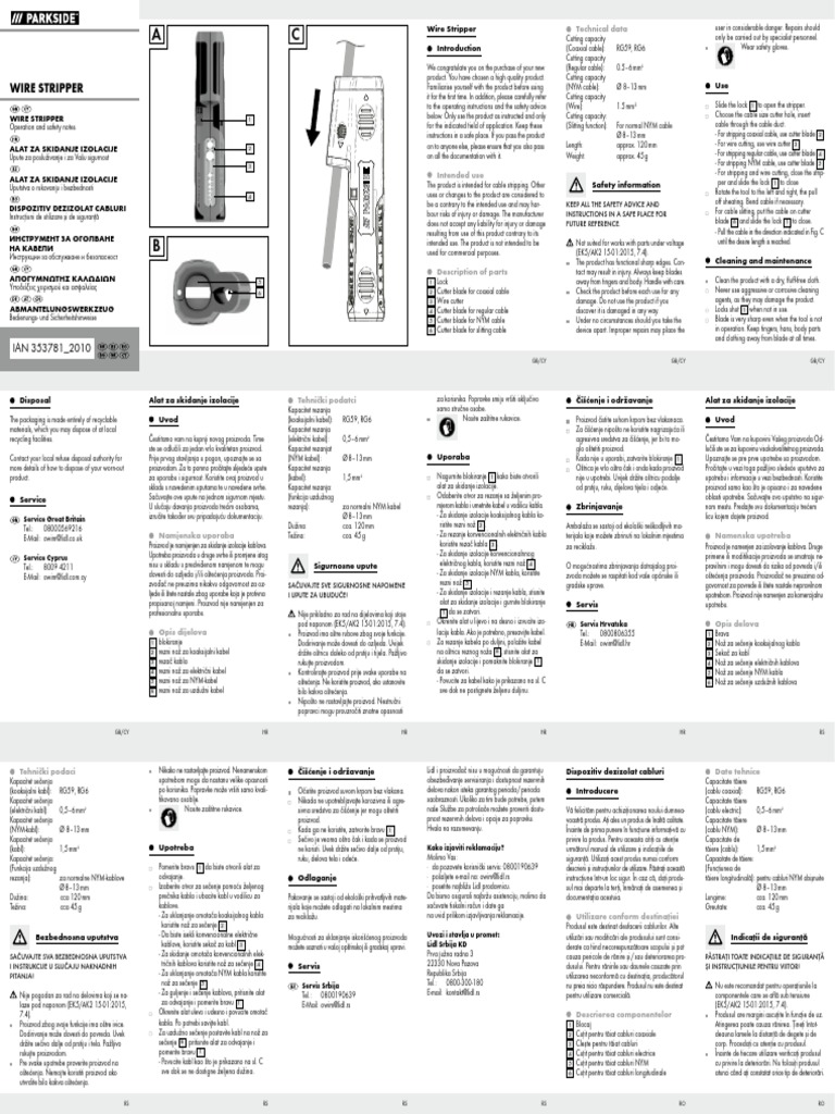 Wire Stripper Ian 353781 - 2010 | PDF | Telecommunications Equipment | Wire