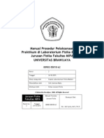 Manual Prosedur Pelaksanaan Praktikum Di Laboratorium Fisika Modern Jurusan Fisika Fakultas MIPA Universitas Brawijaya