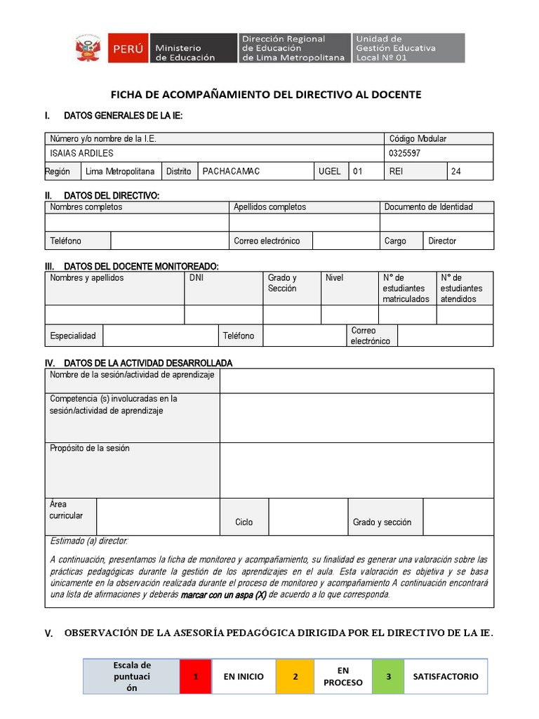 Ficha de Acompañamiento Docente 2023 | PDF | Evaluación | Maestros