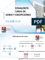 Enlace Covalente: Estructuras de Lewis Y Excepciones: Clase # 13