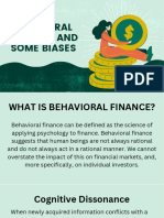 Behavioural Finance and Financial Biases