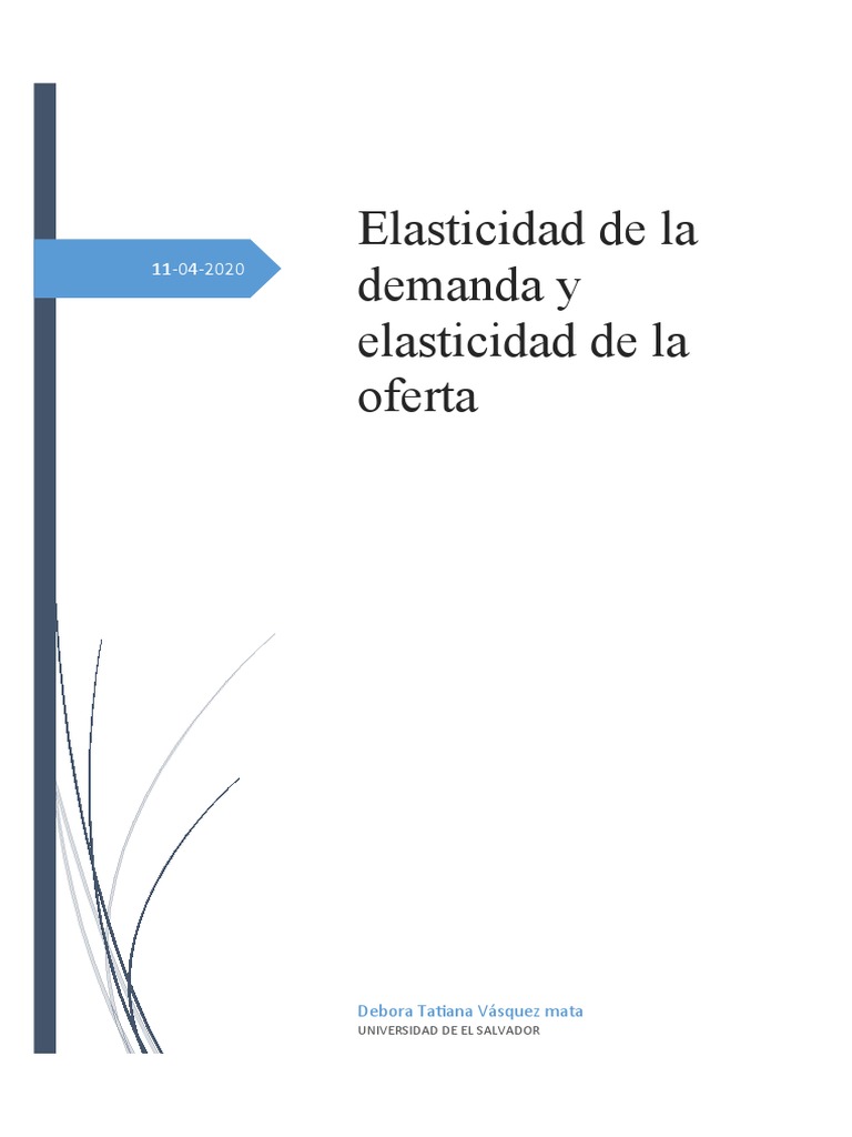 Elasticidad de la demanda y oferta explicada | PDF | Elasticidad ...
