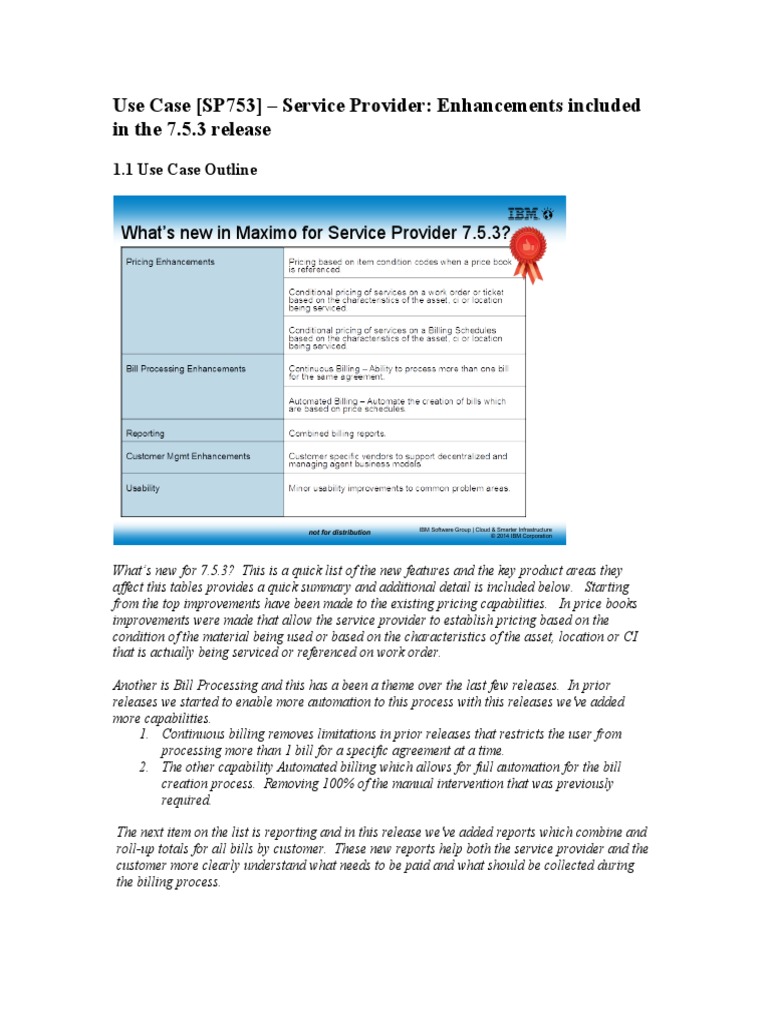 Maximo 7.5.3 Service Provider Enhancements | PDF | Cloud Computing ...