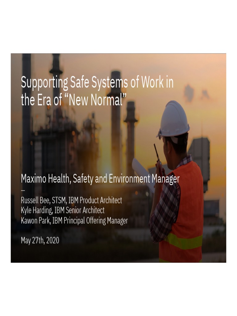 Maximo HSE for Post-COVID Safety | PDF | Risk | Risk Assessment