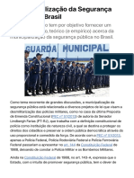 A Municipalização Da Segurança Pública No Brasil - Jusbrasil