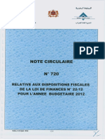Note Circulaire 2012