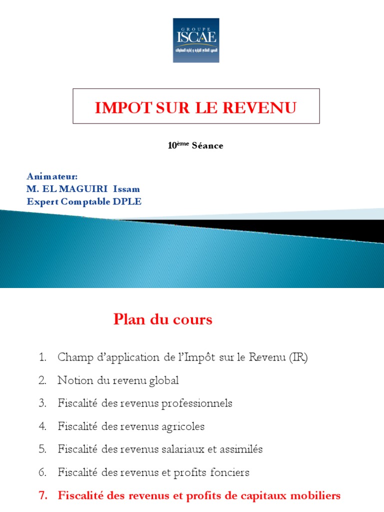 Fiscalité des Revenus de Capitaux Mobiliers | PDF | Impôts | Impôt sur ...