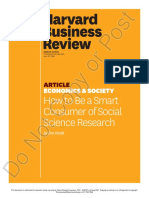 How To Be A Smart Consumer of Social Science Research - HBR