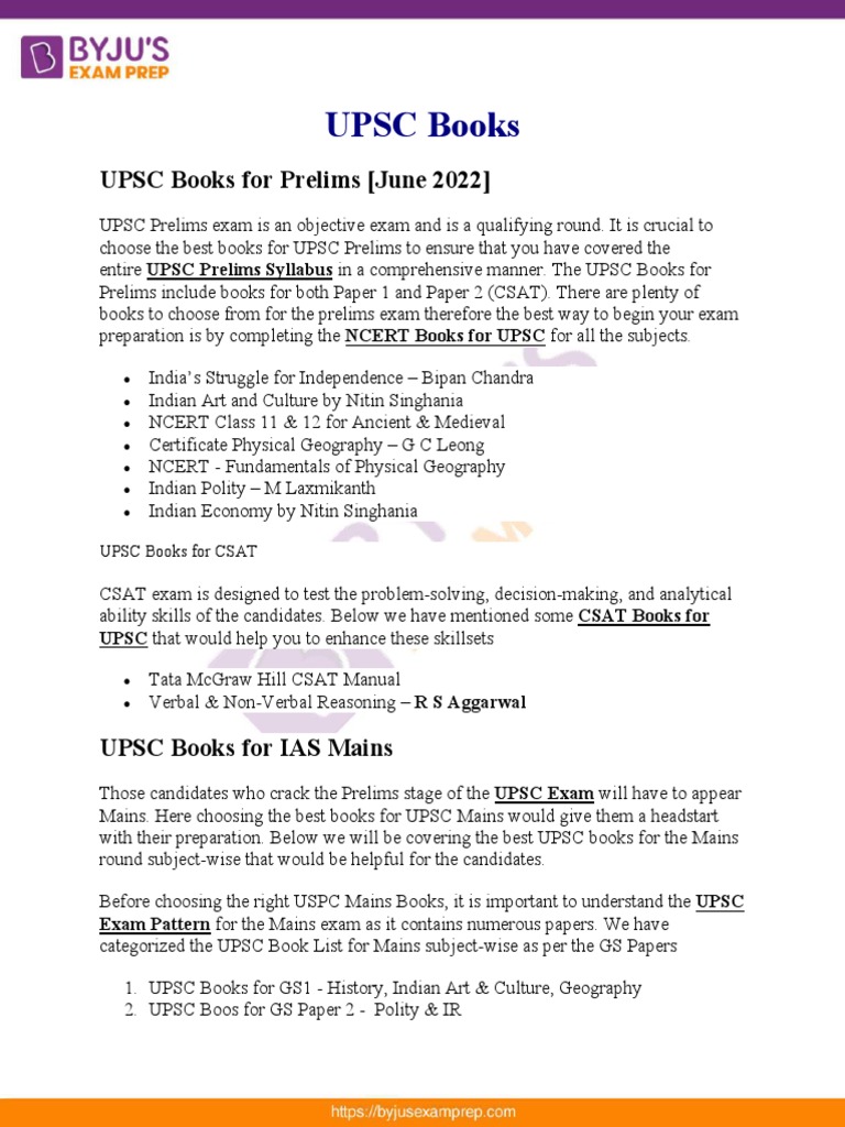 UPSC Prelims and Mains Book List | PDF | Geography | Natural Environment