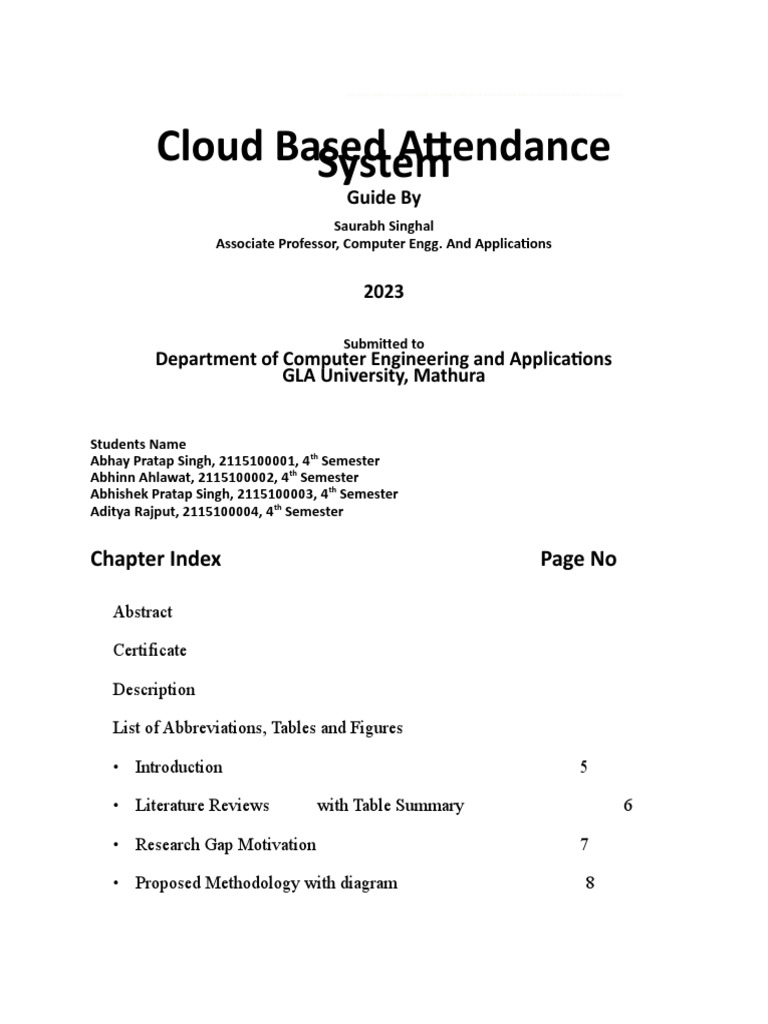 Cloud-Based Attendance System Guide | PDF | Cloud Computing | Internet ...