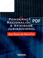 Barcellos - Ponderação, Racionalidade e Atividade Jurisdicional