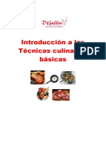 Introducción A Las Técnias Culinarias Básicas.