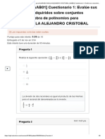 (AAB01) Cuestionario 1 - Evalúe Sus Conocimientos Adquiridos Sobre Conjuntos Numéricos y Álgebra de Polinomios