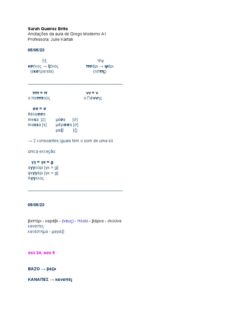 Grego Moderno A1 Pdf