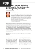 CSJ4.1Think Like A Hacker Reducing Cyber Security Risk by Improving Api Design and Protection