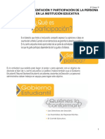 Formas de Representación y Participación de La Persona Joven en La Institución Educativa