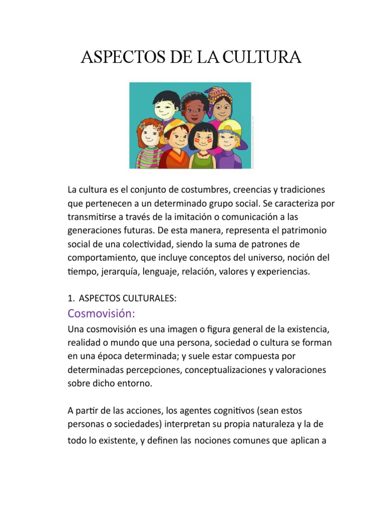 Aspectos Fundamentales de la Cultura | PDF | Teorías filosóficas