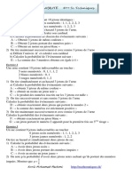 Probabilité 4ème SC Techniques Kooli Mohamed Hechmi